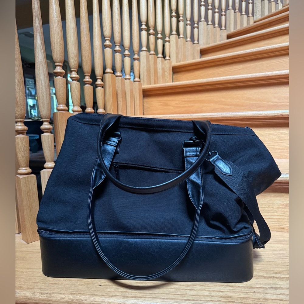 BEIS Black Regular Weekender Bag